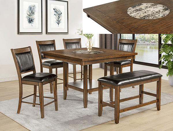 Counter height dining group by BoxDrop Suwanee featuring a sturdy table and matching chairs in a modern design.