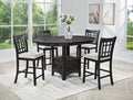 BoxDrop Suwanee Hartwell CT HT dining table in charcoal black with a sleek, modern design and sturdy wooden legs.