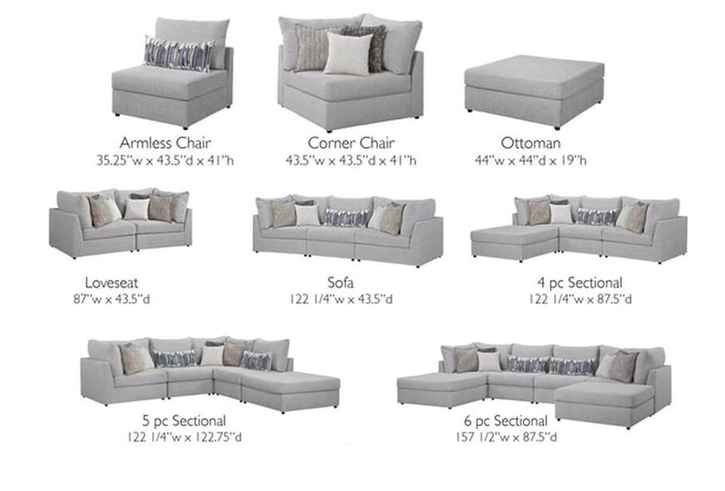 Behold modular cream sectional sofa with plush cushions and clean lines, showing a cozy, contemporary living room setup.